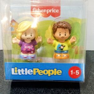Fisher-Price Little People Figures - Purple and Green Outfits
